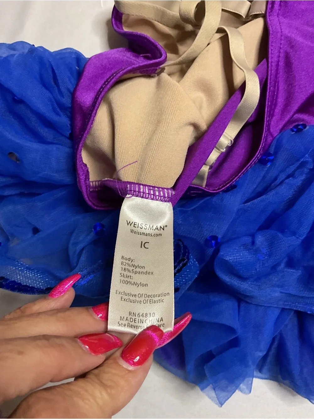 Weissman Purple and Blue Sequin Tutu Jacket Set
